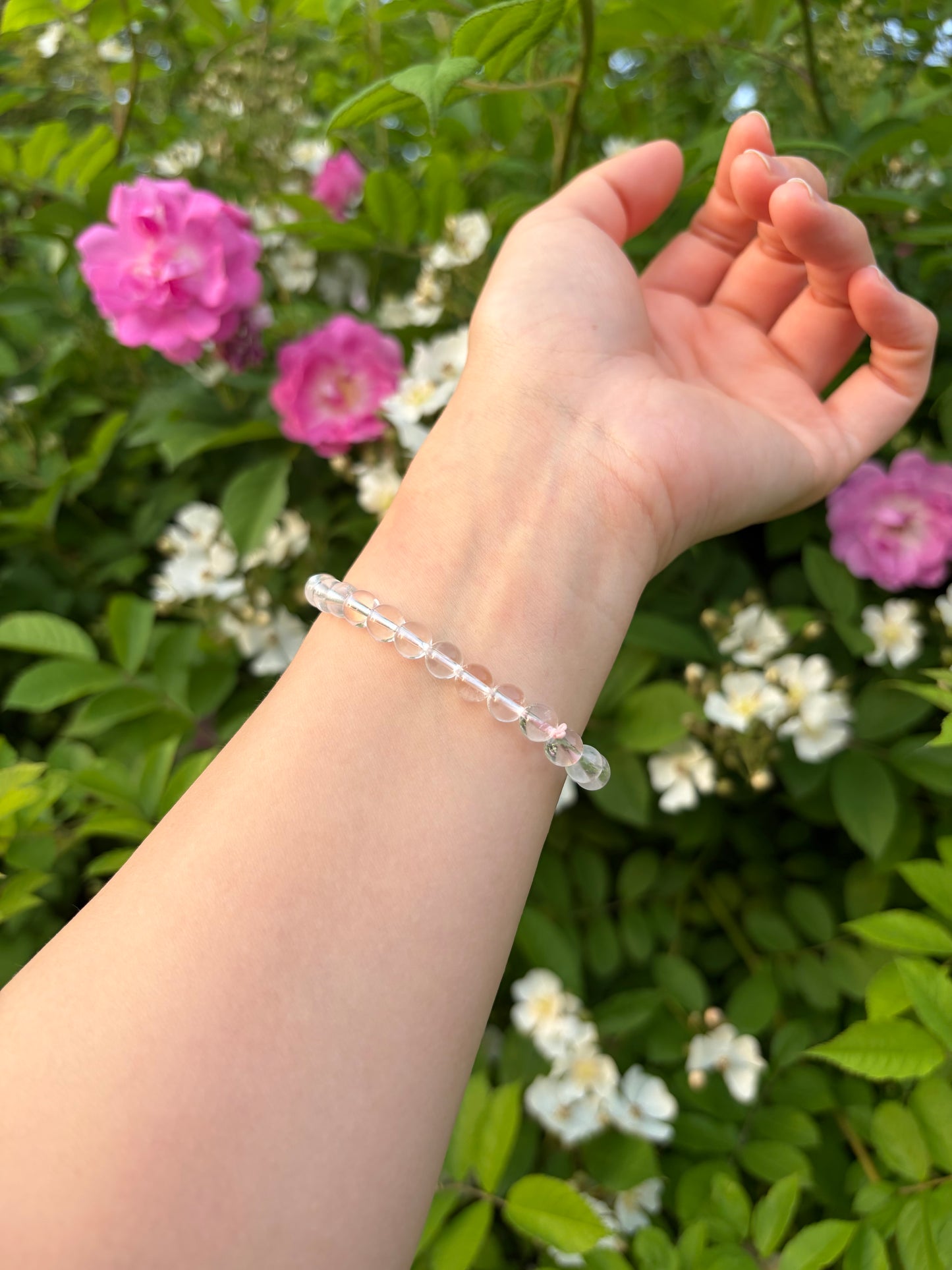 Natural Brazilian White Crystal Bracelet