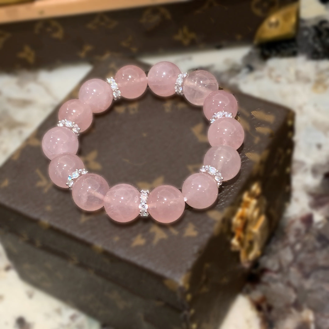 Madagascar Rose Quartz Bracelet | Premium 11mm Crystal Love Jewelry