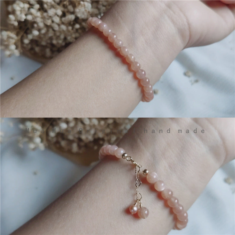 Natural Sunstone Crystal Bracelet | 14K Gold-Filled Vitality Jewelry