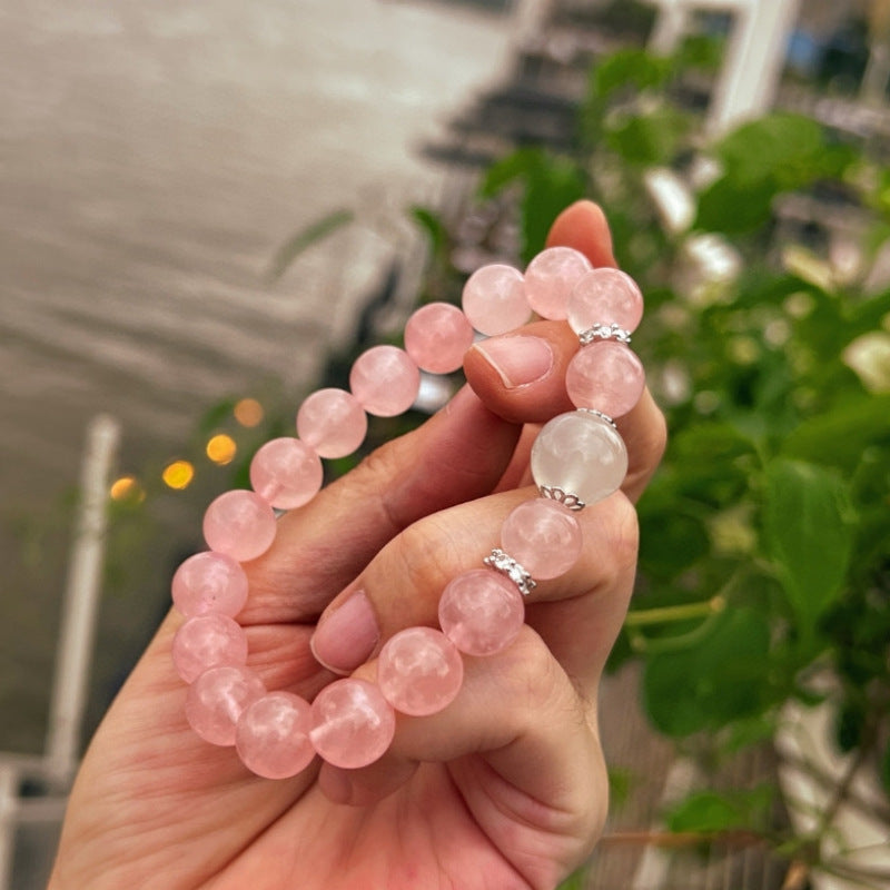 Rose Quartz & Moonstone Bracelet | Emotional Healing Crystal Jewelry