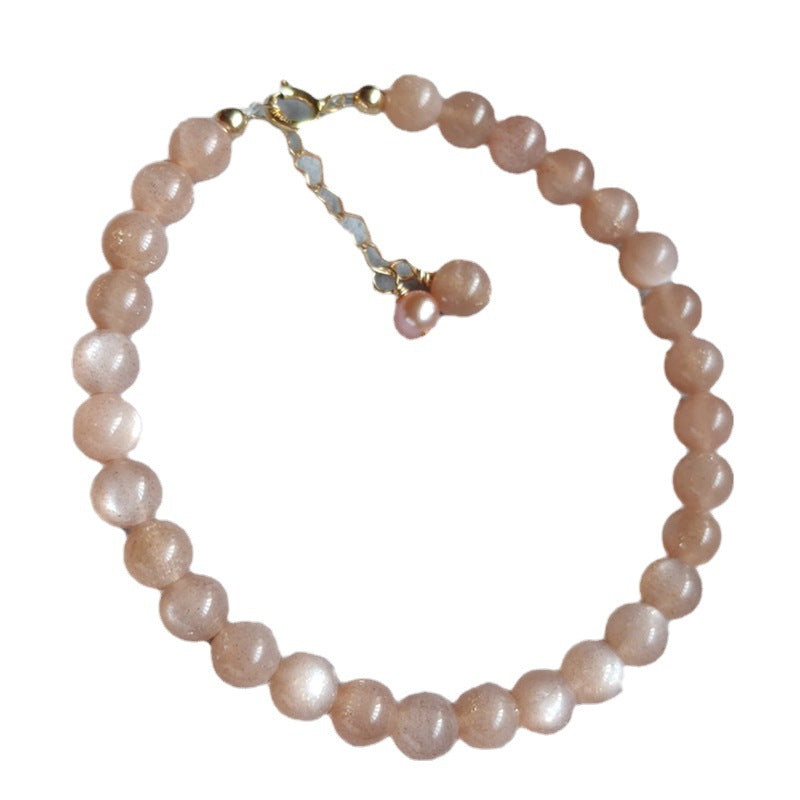 Natural Sunstone Crystal Bracelet | 14K Gold-Filled Vitality Jewelry