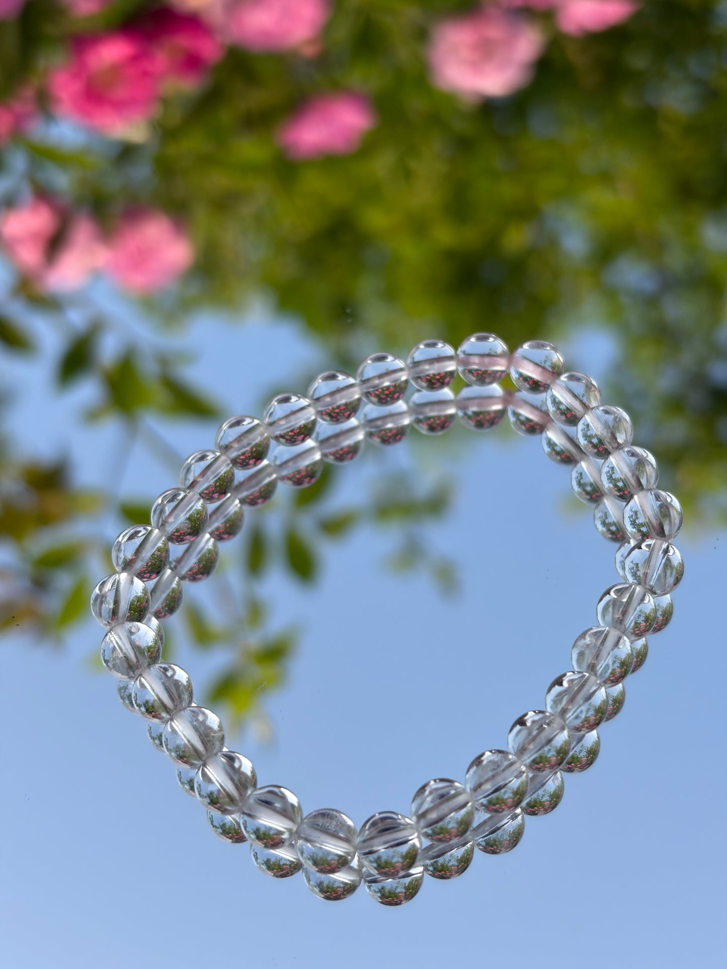 Natural Brazilian White Crystal Bracelet