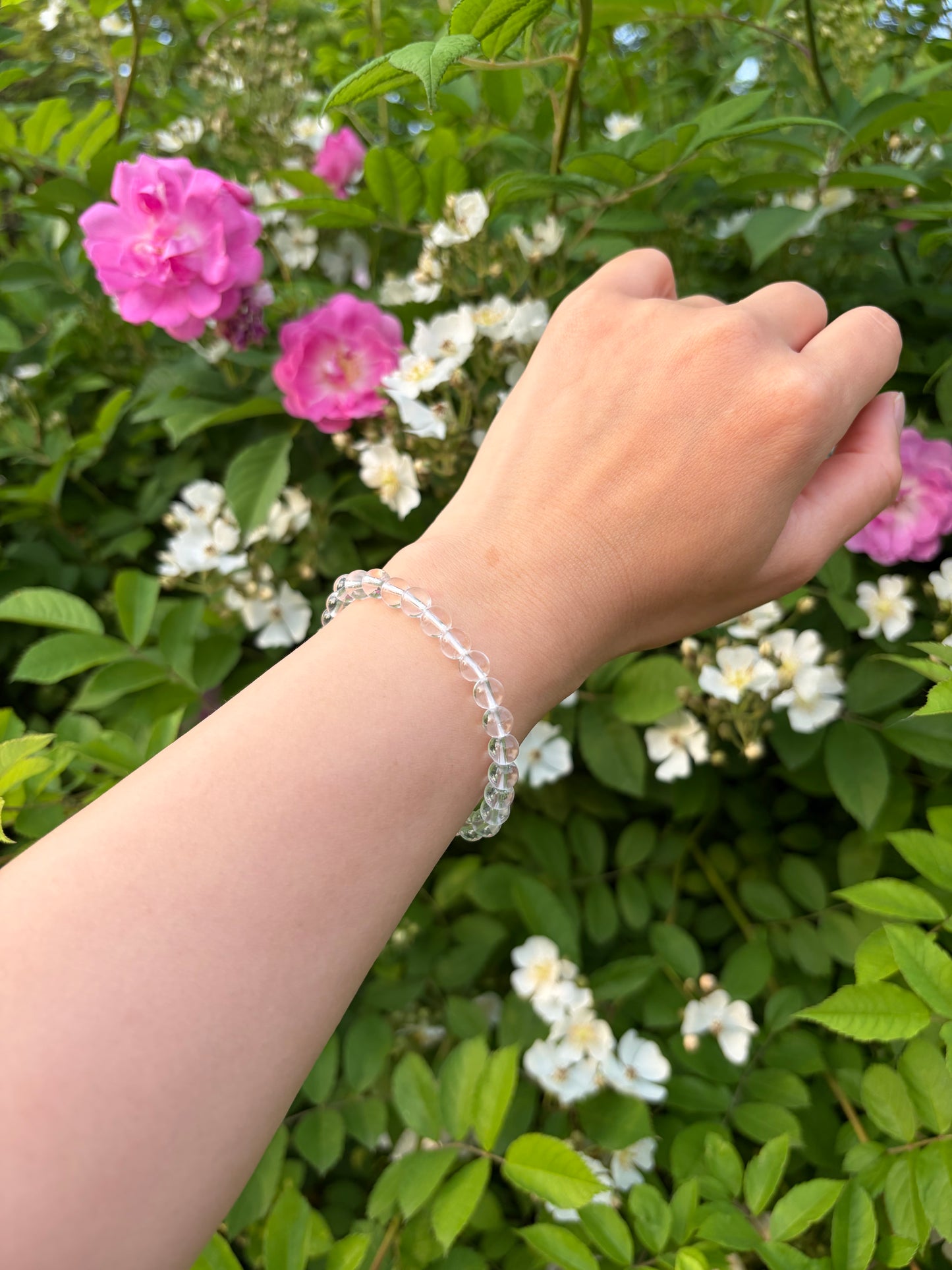 Natural Brazilian White Crystal Bracelet