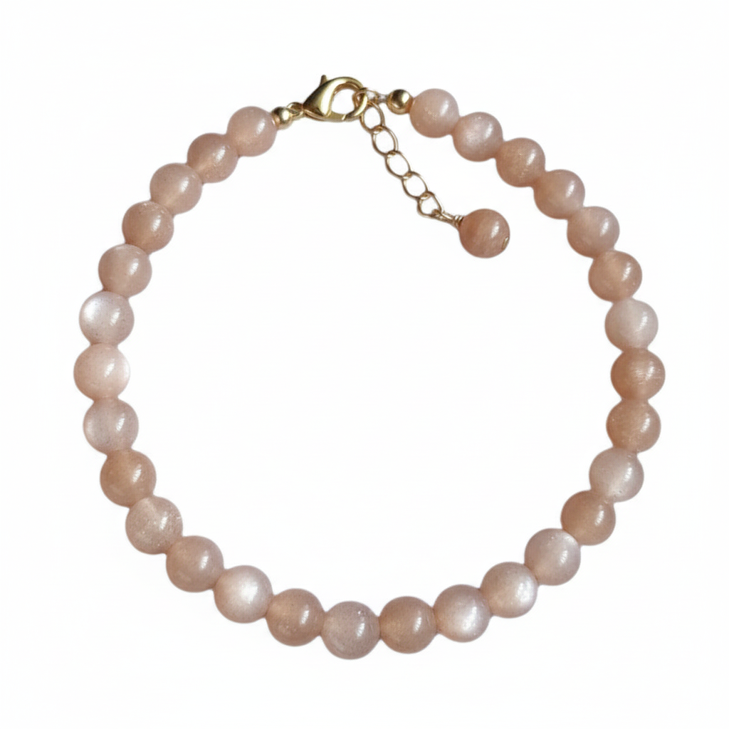 Natural Sunstone Bracelet - White Background